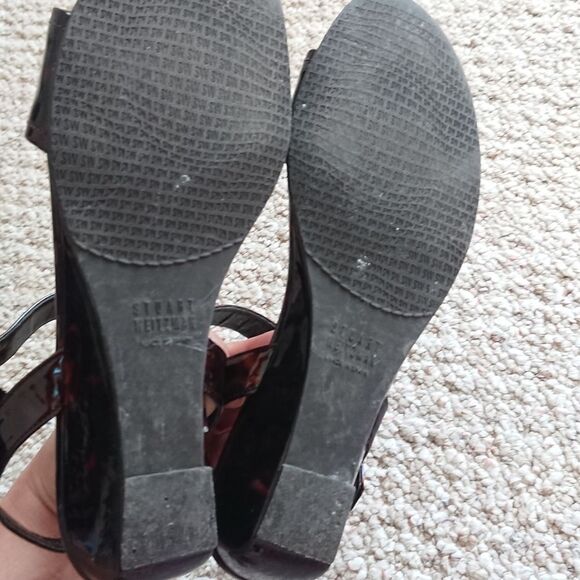 Stuart Weitzman tortoise shell buckle sandals size 7M - Picture 6 of 9